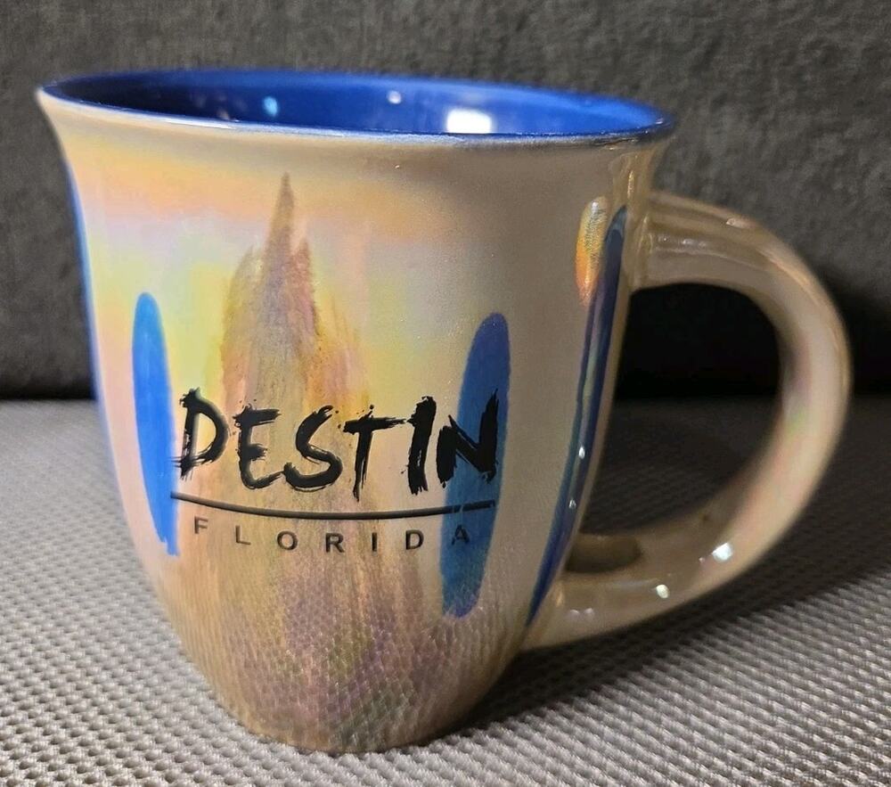 ceramic Destin, Florida souvenir coffee mug Beautiful